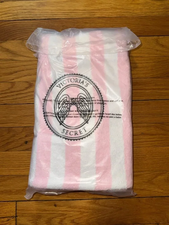 Victoria's Secret Pink and White Striped Tote - Picture 3 of 4